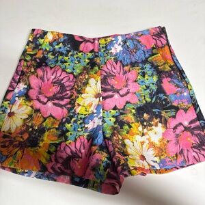 Nikibiki High-Waist Floral Print Shorts — Pink Multicolor
